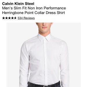 Calvin Klein white slim fit button up